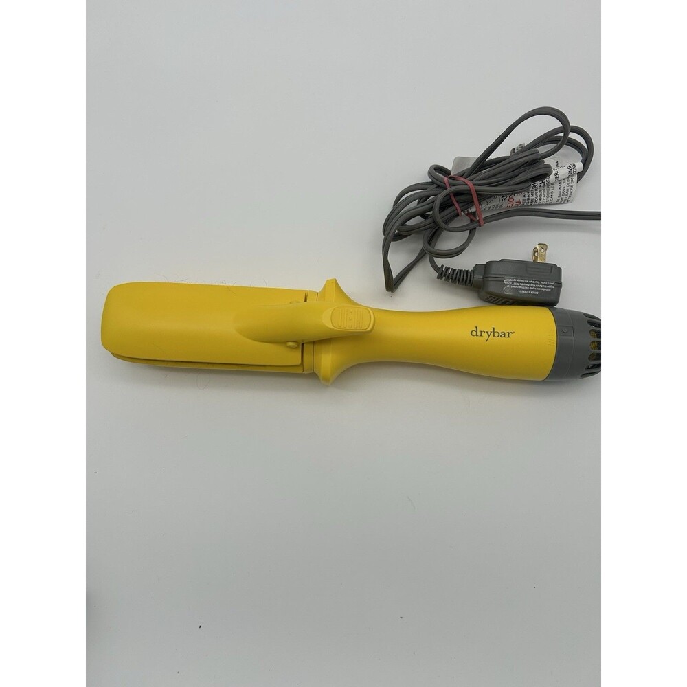 Drybar The Wrap Party Styling Wand Curling Iron Yellow Gray Hair Styler 900-3430